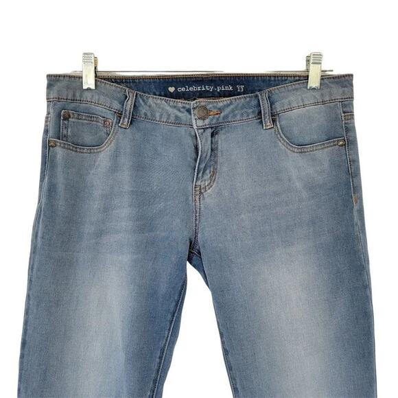 Celebrity Pink Skinny Jeans Womens Size 13 Juniors Blue Light Wash Stretch Denim - Picture 2 of 13